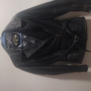 SRS SONIC Women SM black leather motorcycle jacket